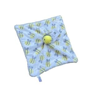 Dream Gro Baby Blankie Bee Yellow Lovey Security Blanket Plush New